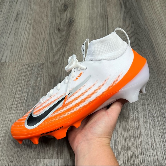 Nike Air Zoom Vapor Pro 1 Mens Size 9 Orange White Football Cleats HM8850-103 - Picture 1 of 8